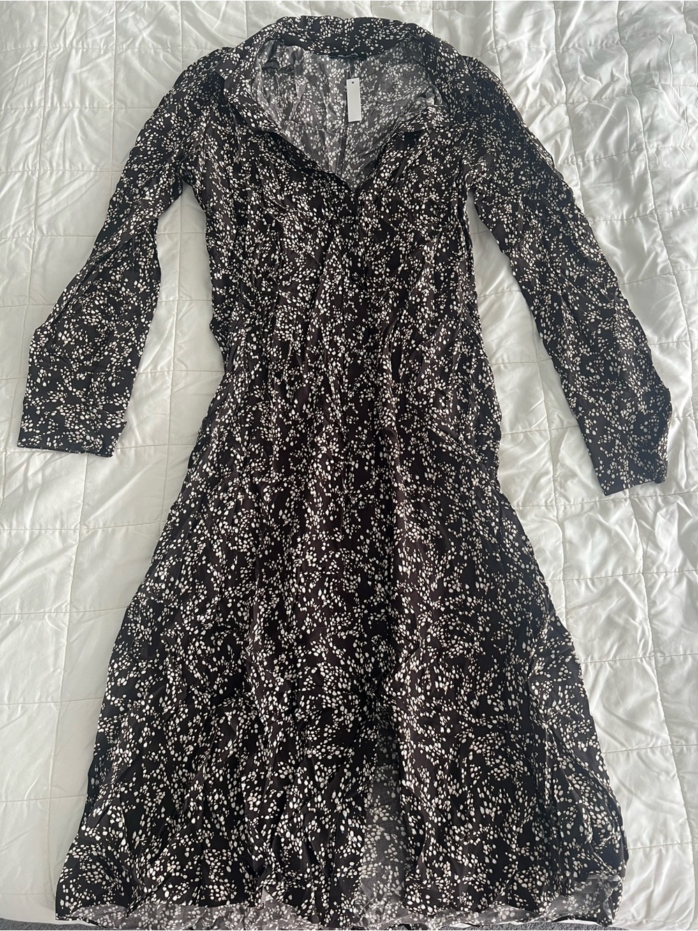 Madewell Floral-Print Long Sleeve Midi Dress